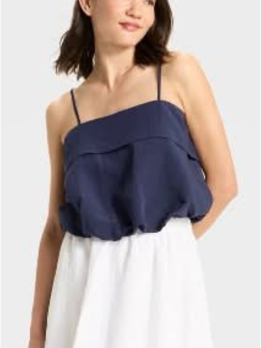 a new day Navy Blue bubble tank top